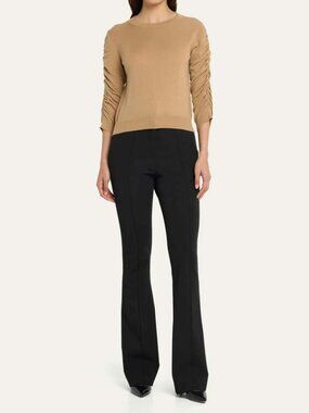 VERONICA BEARD Keith Pintuck Flare Pants Black Women's 6